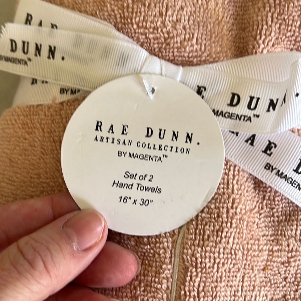 Rae Dunn Hand Towels Set of 2 - Picture 4 of 8